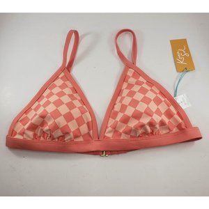 Women's Triangle Bikini Top Kona Sol Coral Pink